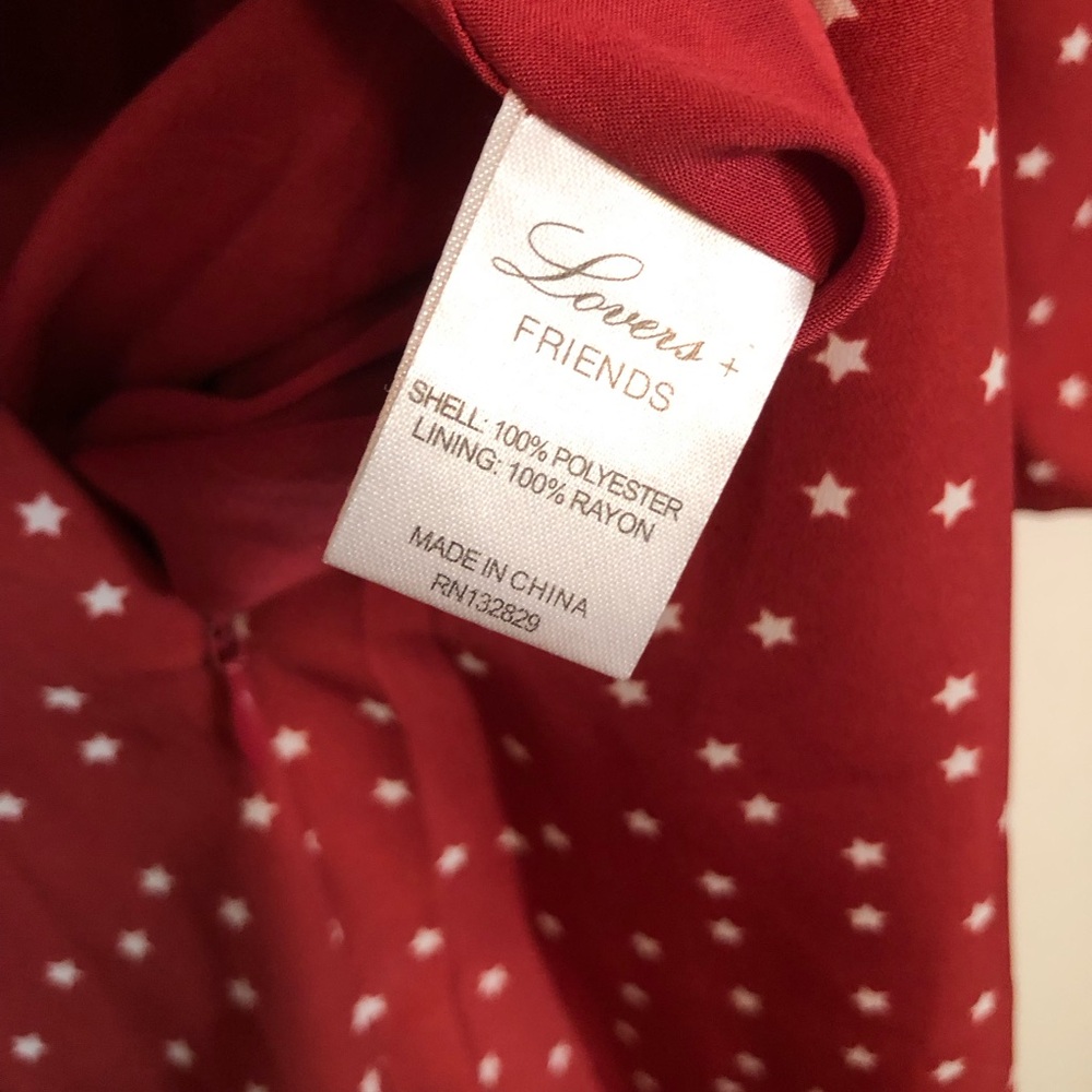 Lovers + Friends Star Print Ruffle Wrap Romper Skort Shorts - Picture 9 of 10